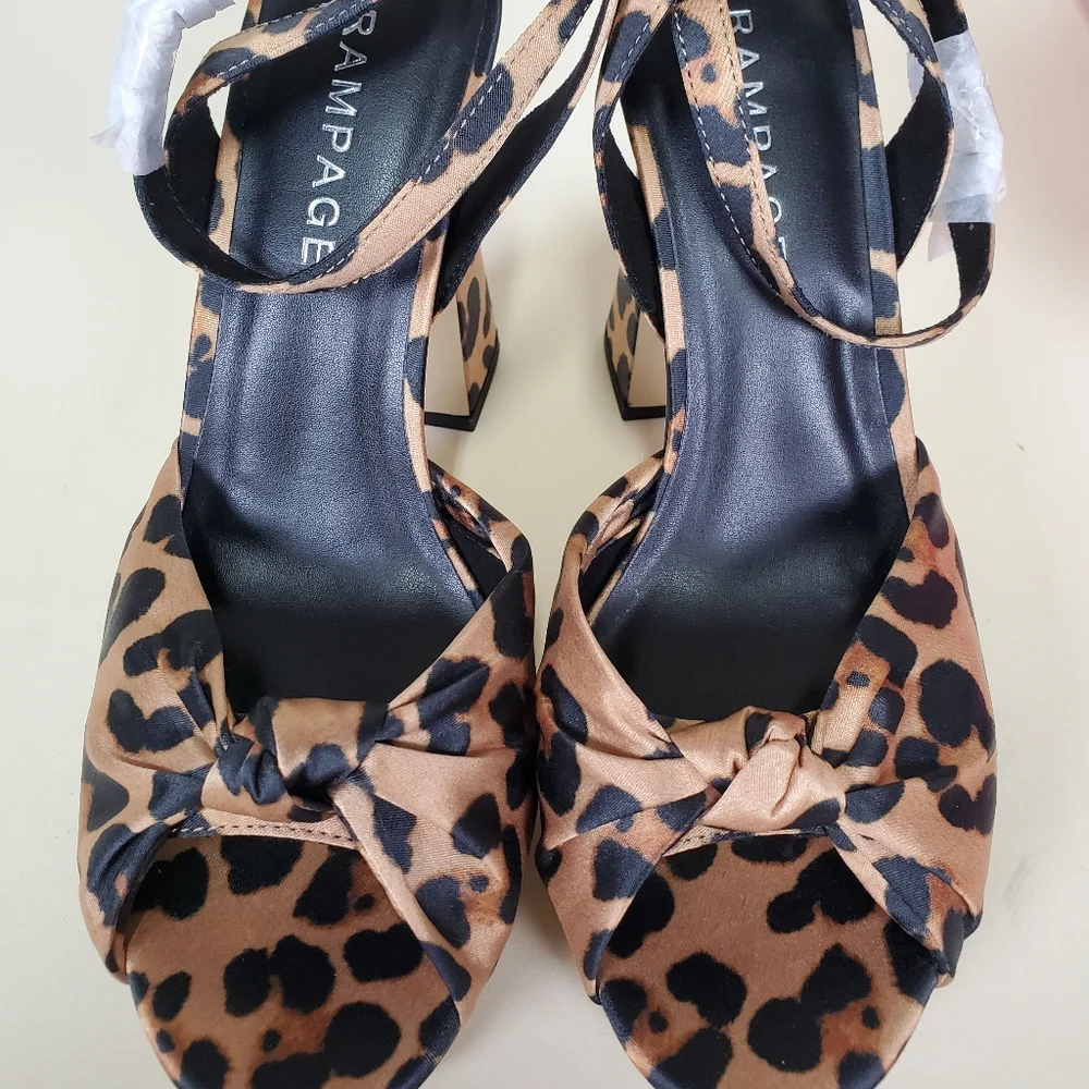 RAMPAGE silk leopard heels - Picture 3 of 4